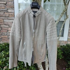 Allsaints Eton Men's Beige Leather Jacket